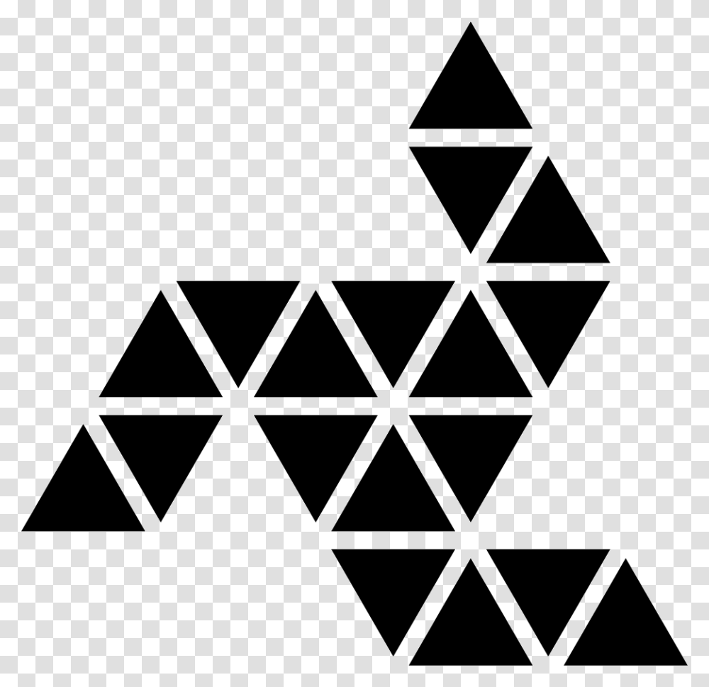 Ornamental Rotating Polygonal Shape With Three Lines Triangles Ornament, Star Symbol, Stencil Transparent Png