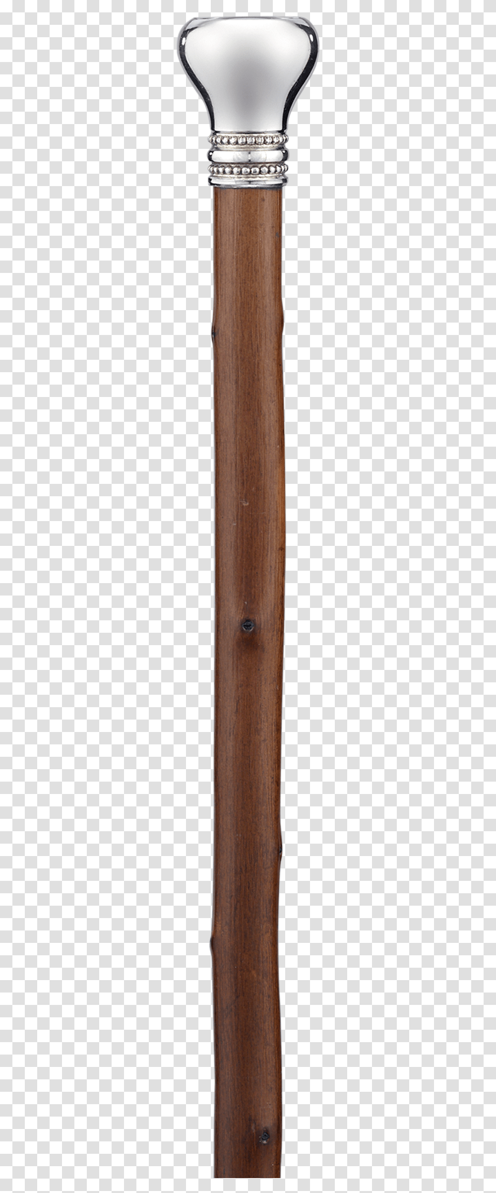 Ornamental Silverplate And Knotted Wood Walking Stick Wood, Hardwood, Outdoors, Nature, Stained Wood Transparent Png