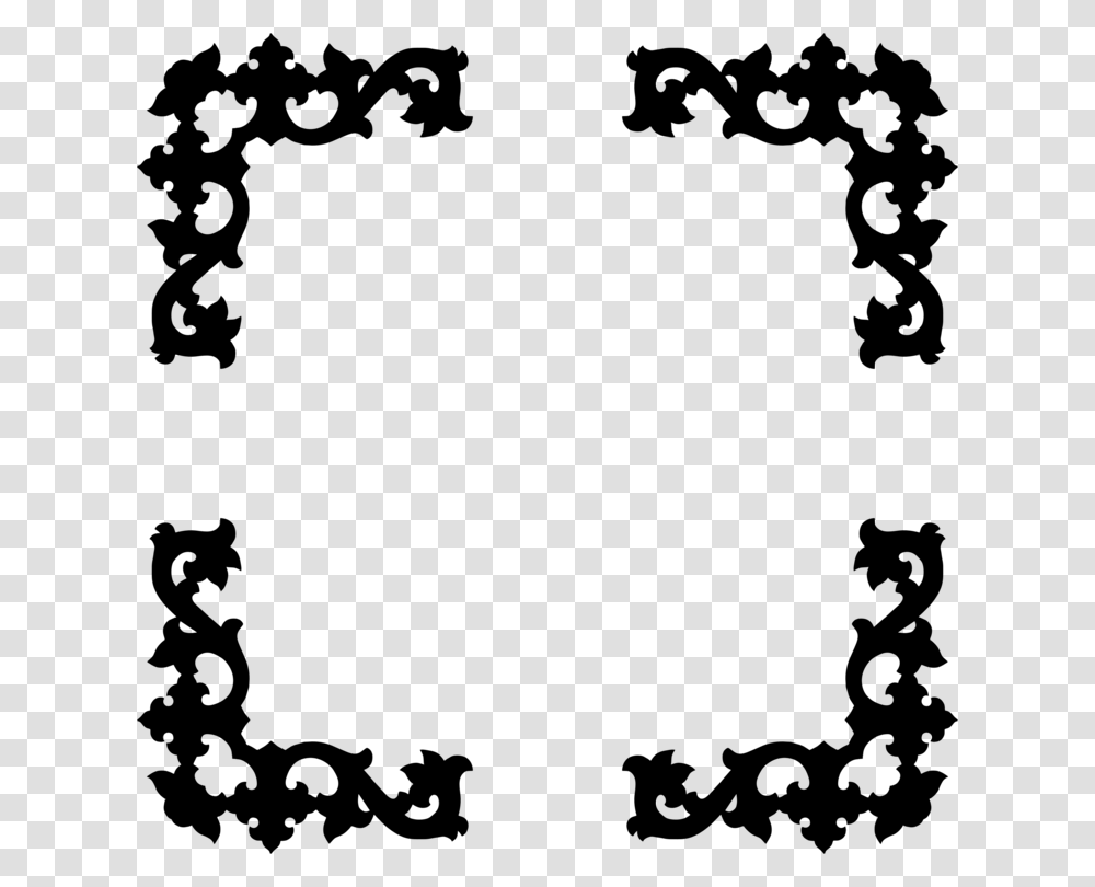 Ornamentborders And Framessilhouette Gingiber Merrily Panels Moda, Gray, World Of Warcraft Transparent Png