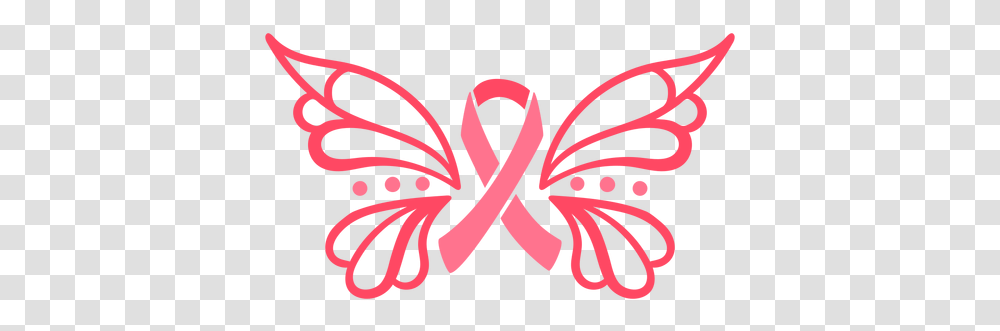 Ornamented Butterfly Breast Cancer Ribbon Breast Cancer Ribbon Butterfly, Text, Seafood, Alphabet, Symbol Transparent Png