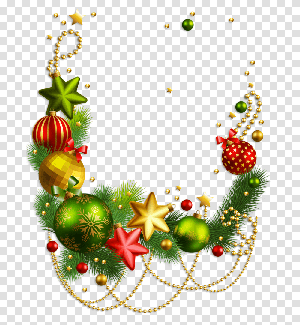 Ornaments Clipart Bay Music Border Clip Art Christmas Tree, Plant, Pattern, Floral Design Transparent Png