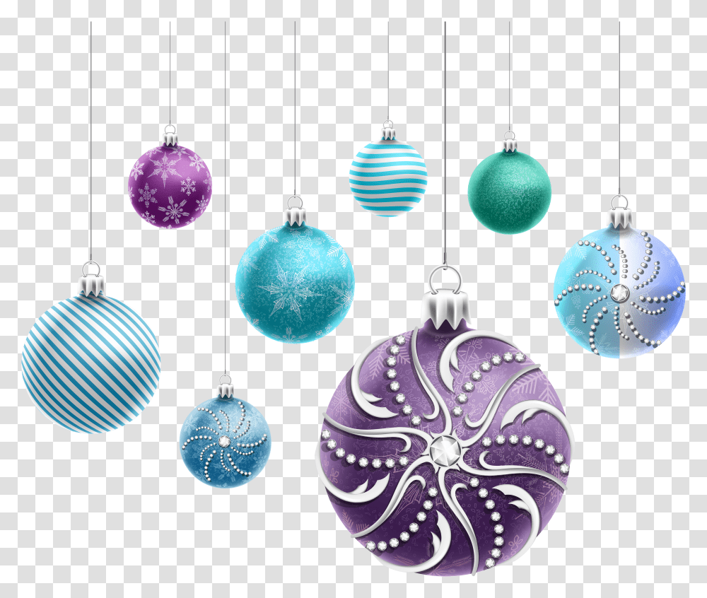 Ornaments Clipart Clip Art Christmas Purple And Blue Transparent Png