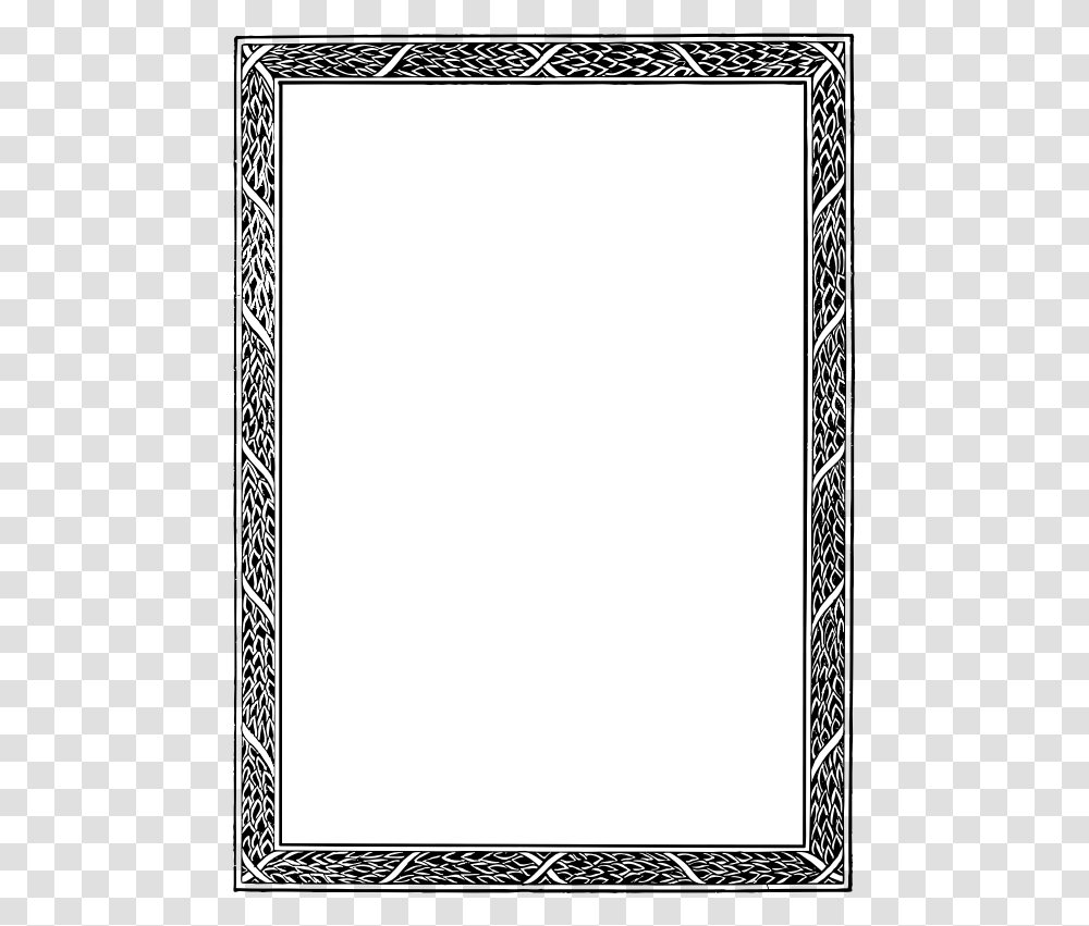 Ornate Frame Frame Floral Bw, Mirror, Rug Transparent Png