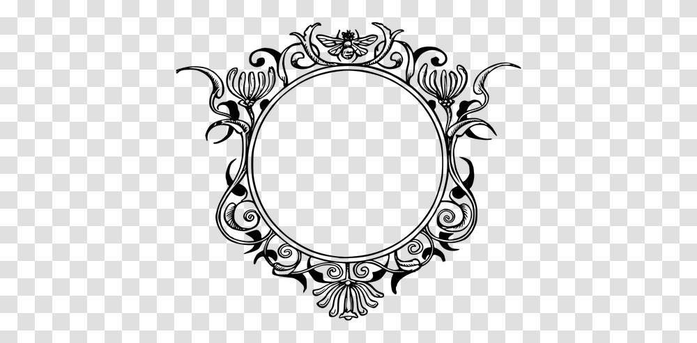 Ornate Frame In Black And White, Gray, World Of Warcraft Transparent Png
