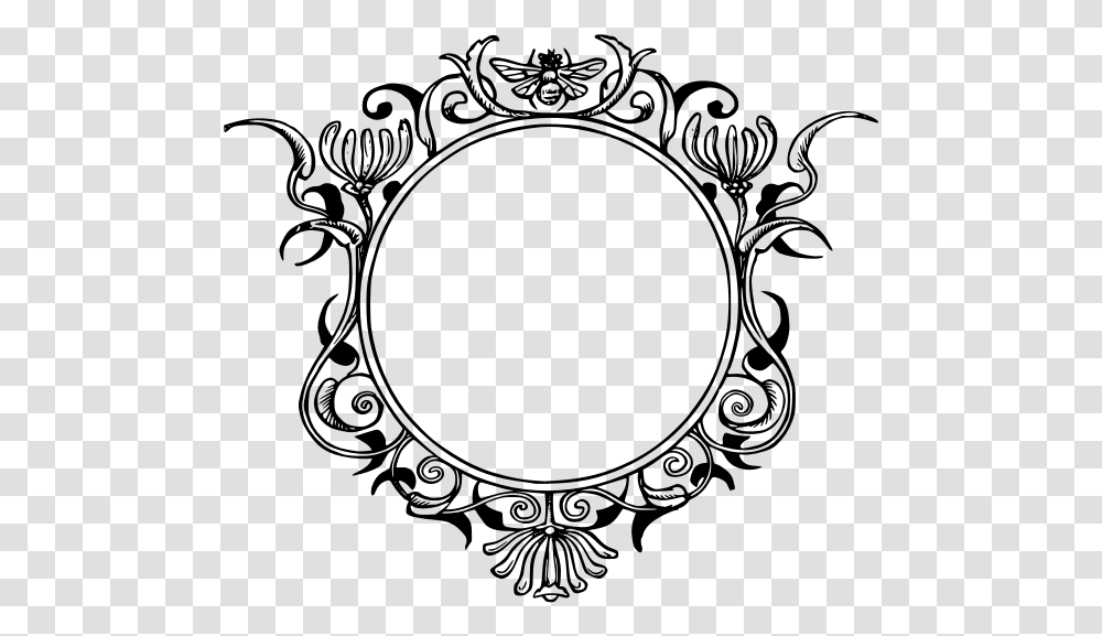 Ornate Frame In Black And White Ornament Oval, Gray, World Of Warcraft Transparent Png