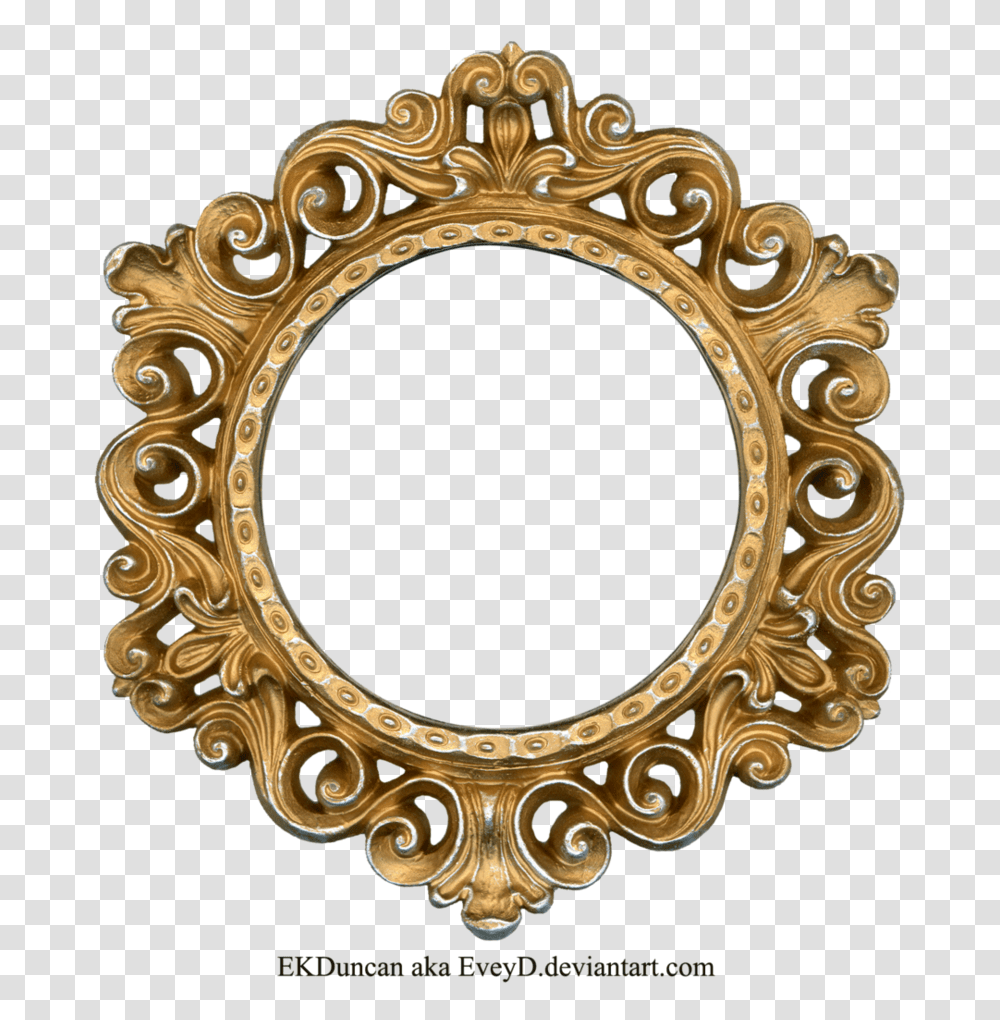 Ornate Gold Frame, Gate, Oval, Pattern Transparent Png