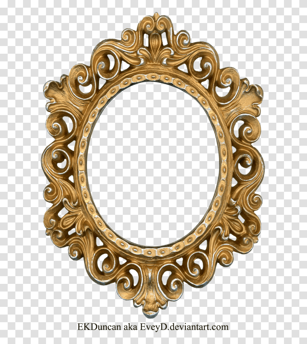 Ornate Gold Frame, Gate, Oval Transparent Png
