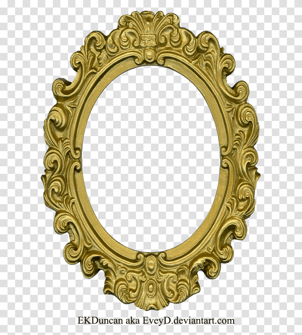 Ornate Gold Frame, Oval, Gate, Painting Transparent Png