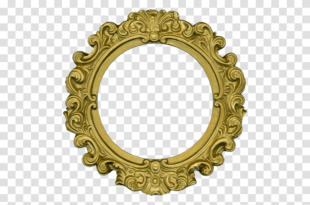 Ornate Gold Oval Frame, Gate, Pattern, Painting Transparent Png