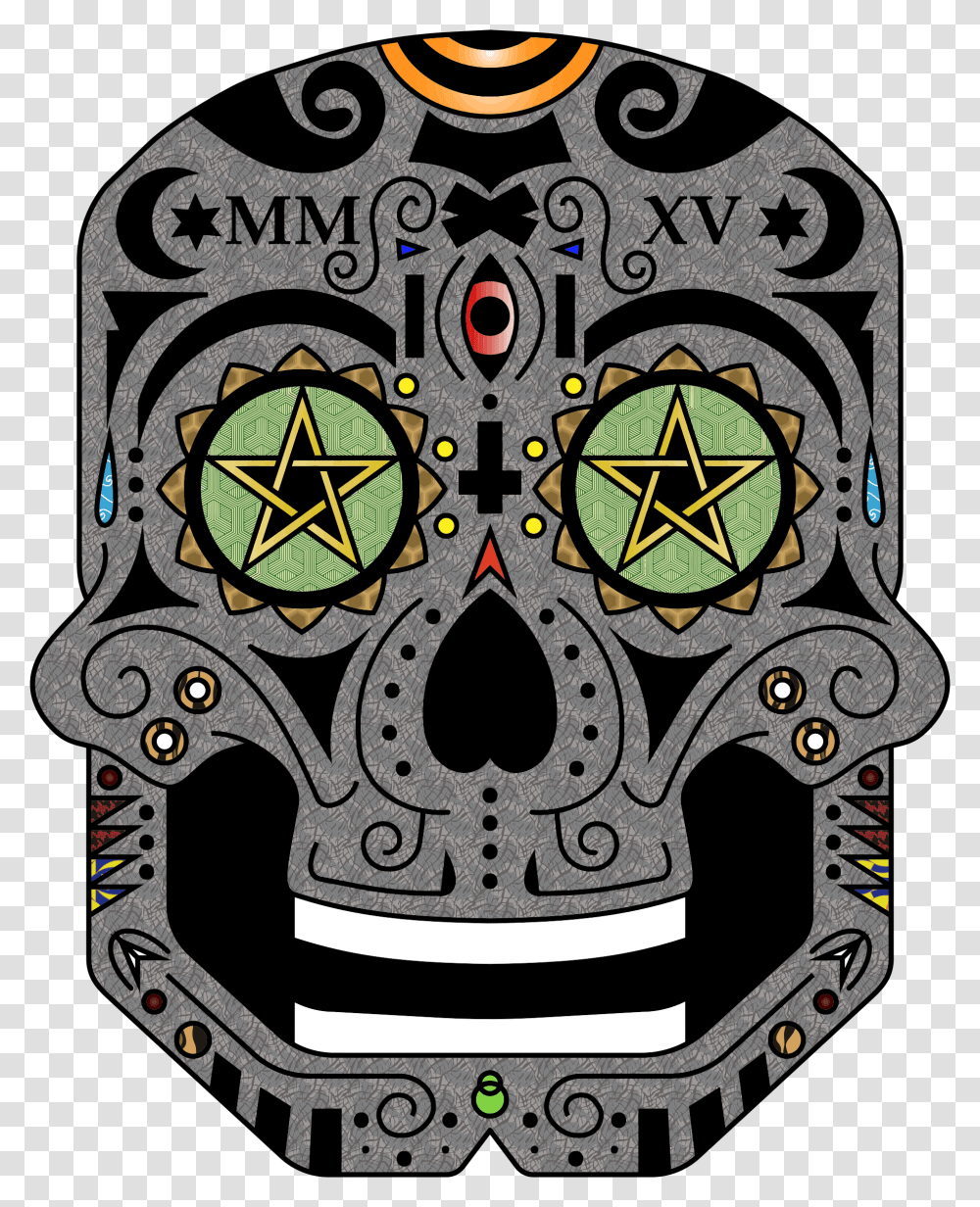 Ornate Sugar Skull Calavera, Rug, Doodle, Drawing Transparent Png