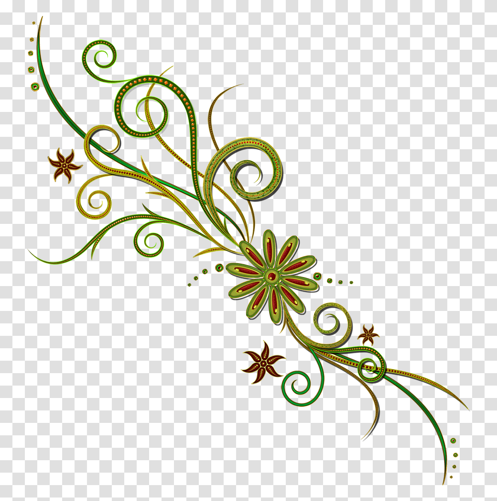 Ornement Golden Flower Design, Floral Design, Pattern Transparent Png