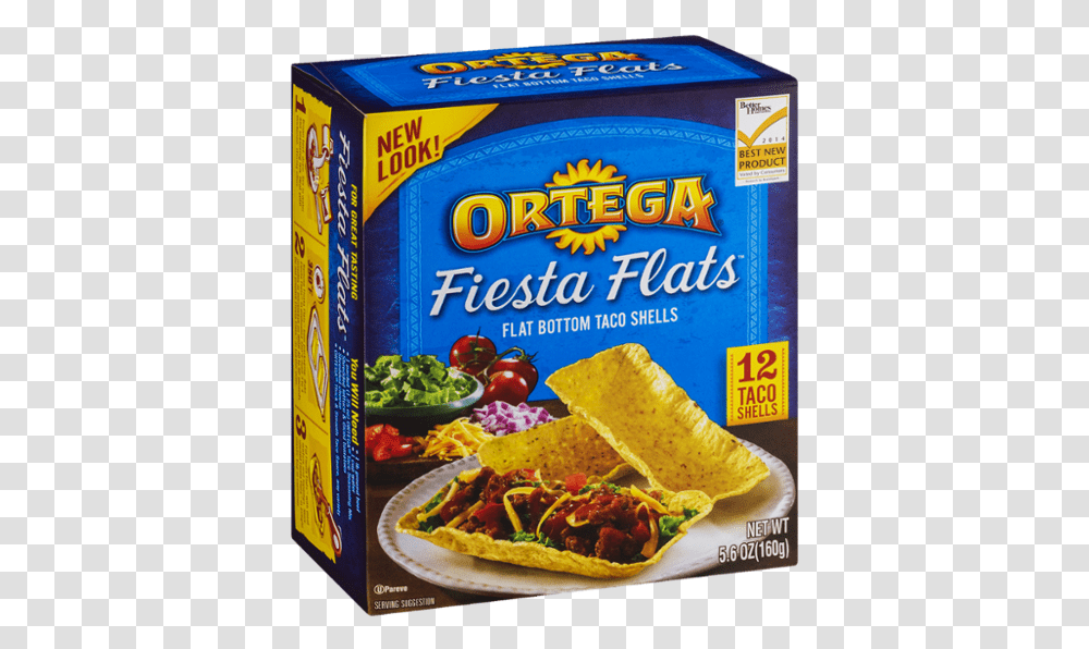 Ortega Fiesta Flats, Food, Taco, Burger, Snack Transparent Png