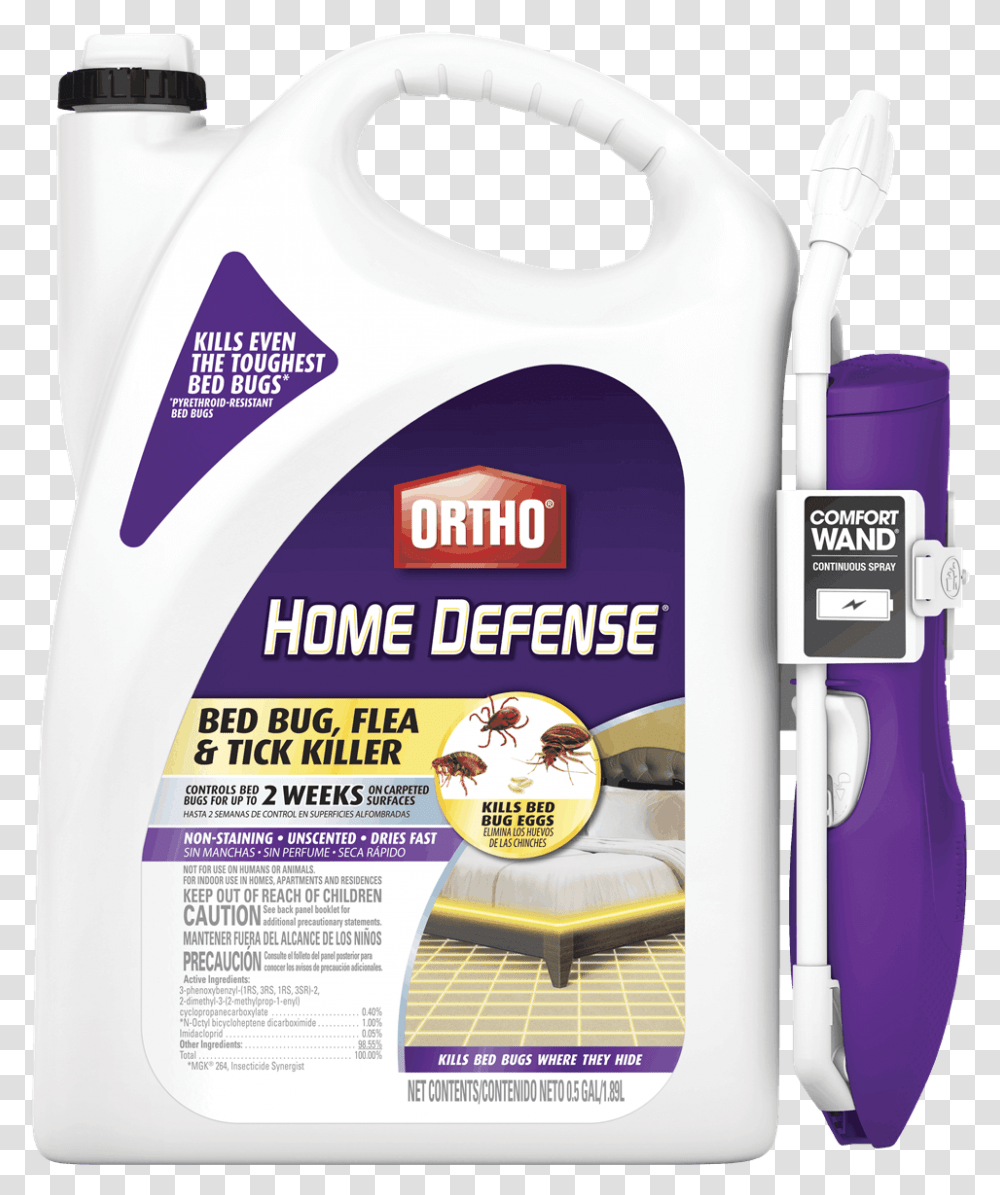 Ortho Home Defense Bed Bug Killer, Bottle, Cosmetics, Lotion, Label Transparent Png
