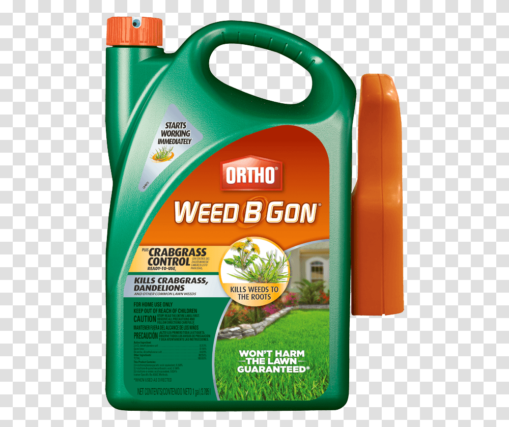 Ortho Weed B Gon, Label, Bottle, Food Transparent Png