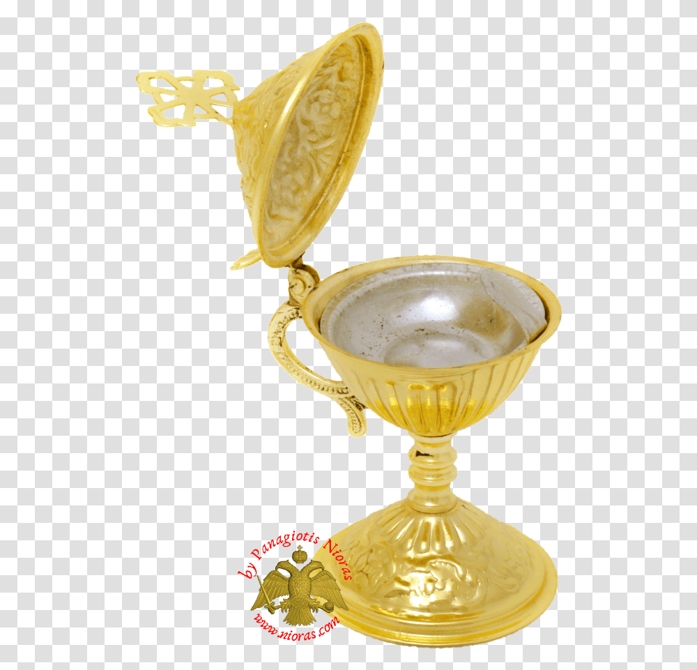Orthodox Engraved Design B Incense Burner Gold Plated 13cm Serveware, Trophy Transparent Png