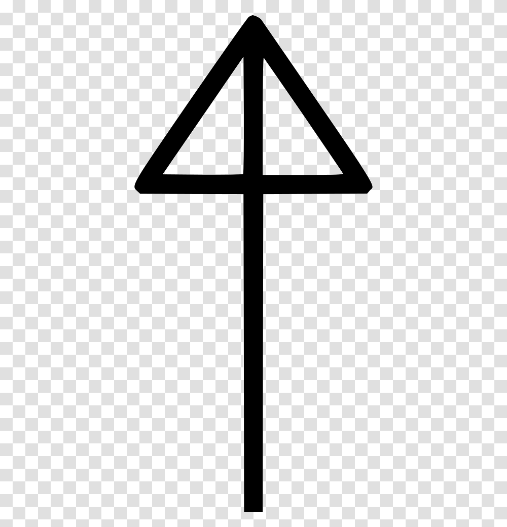 Orthodox Grave Cross Roofed Clipart Cross, Arrow, Weapon, Weaponry Transparent Png