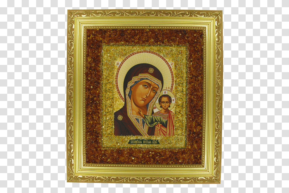Orthodox Icon Kazan Mother Of God Picture Frame, Person, Human, Painting Transparent Png