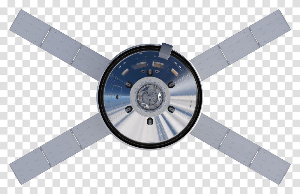 Orthographic View Of Orion Spacecraft Top With Solar Orion Spacecraft Solar Panel, Wristwatch, Machine, Wheel, Airplane Transparent Png