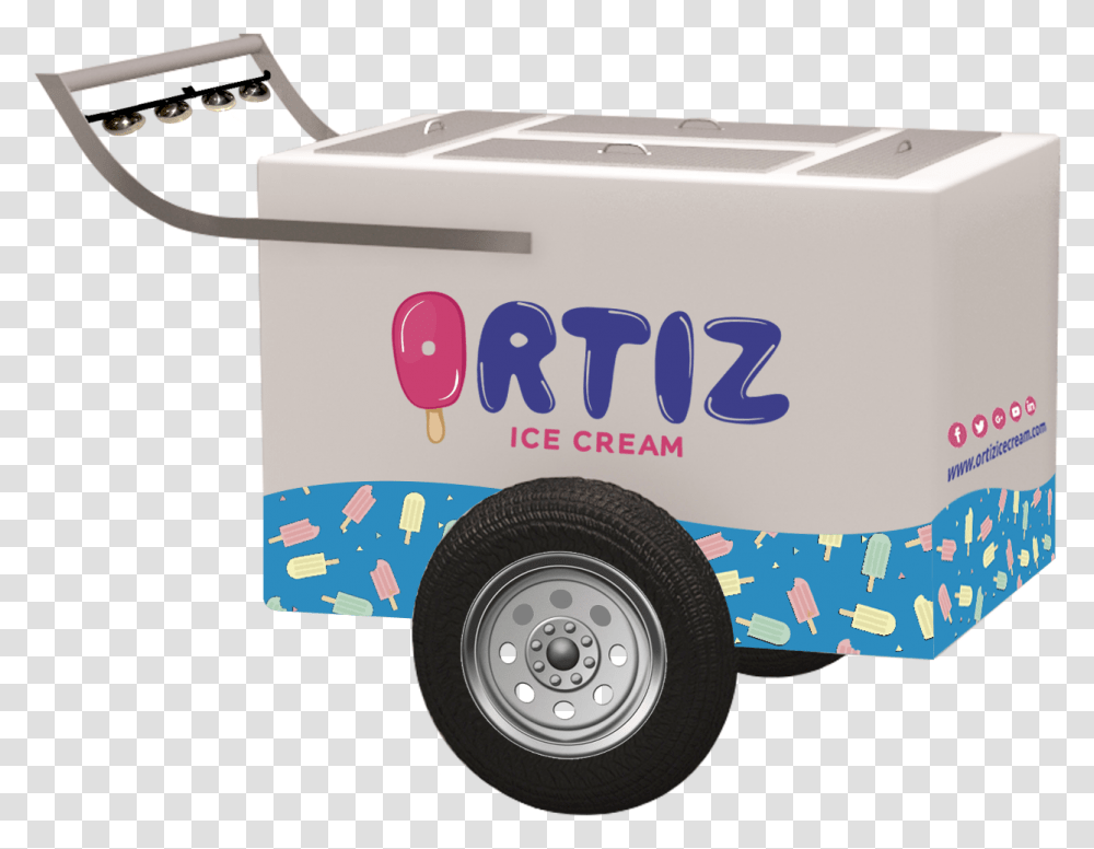 Ortiz Ice Cream Travel Trailer, Van, Vehicle, Transportation, Wheel Transparent Png