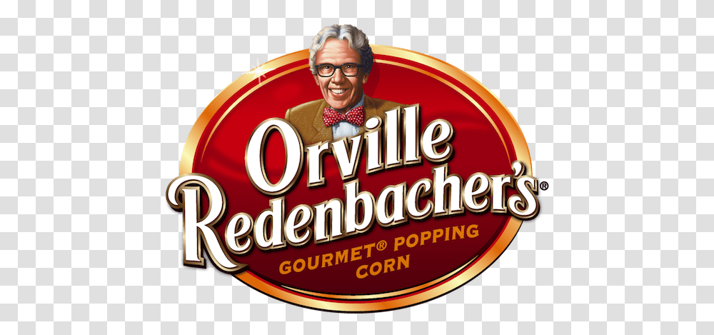 Orville Redenbacher's Logo Stickpng Orville Redenbacher, Label, Text, Meal, Food Transparent Png
