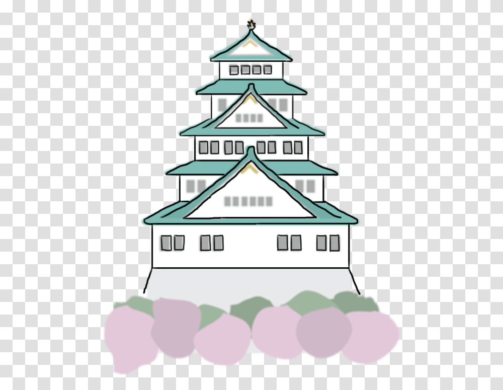 Osaka Castle Clipart, Architecture, Building, Tower, Neighborhood Transparent Png