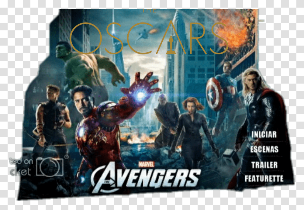 Oscar Argentina Peliculas Avengersinfinitywar Endgame Avengers 2012, Person, Poster, Advertisement, Helmet Transparent Png
