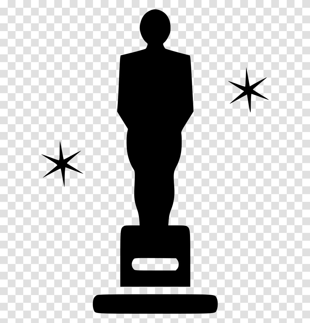 Oscar Award Ceremony Felicitation Prize Trophy Icon Free, Person, Human, Silhouette Transparent Png
