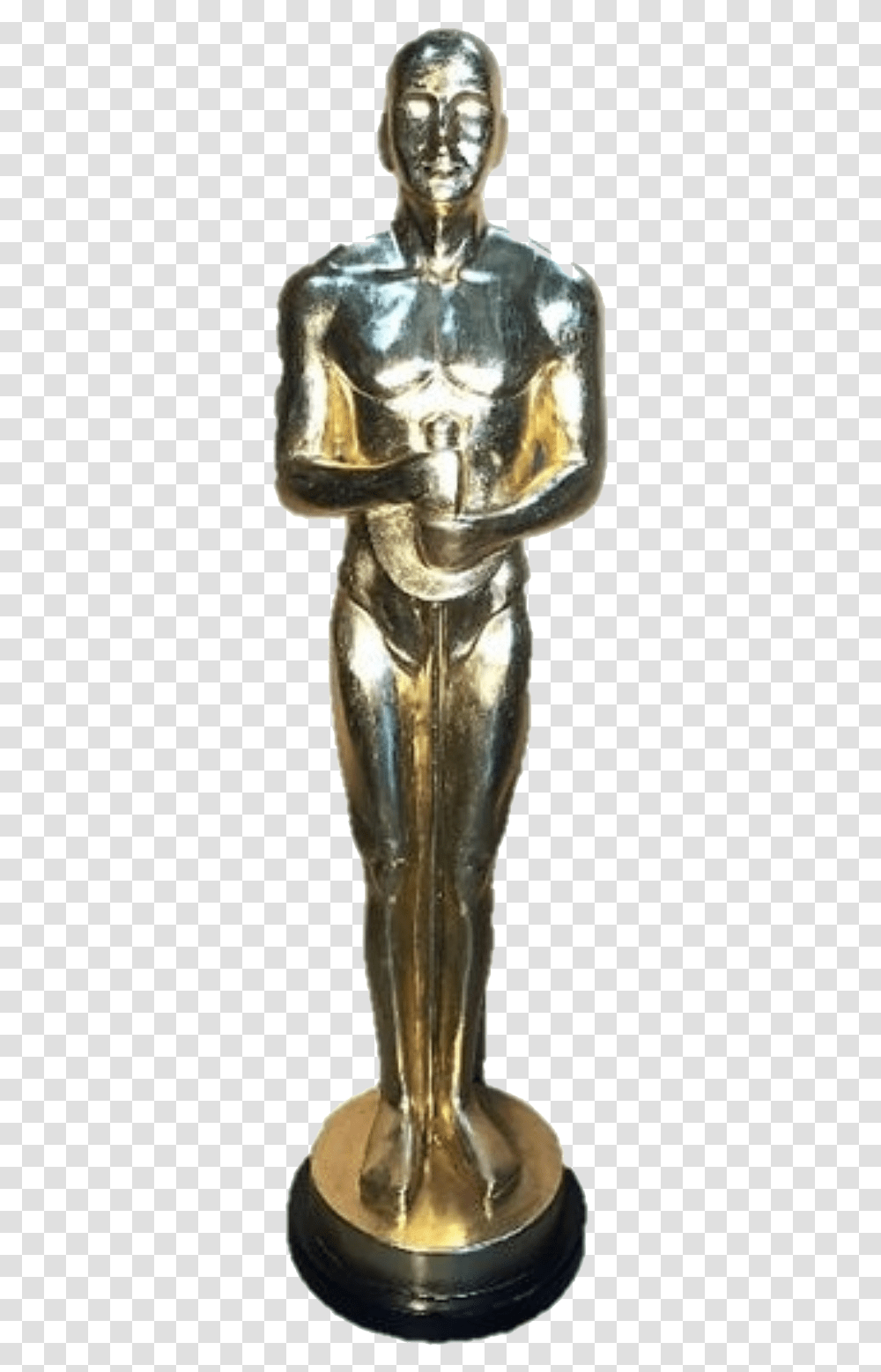 Oscar Award Free Background Bronze Sculpture, Statue, Person, Mammal Transparent Png