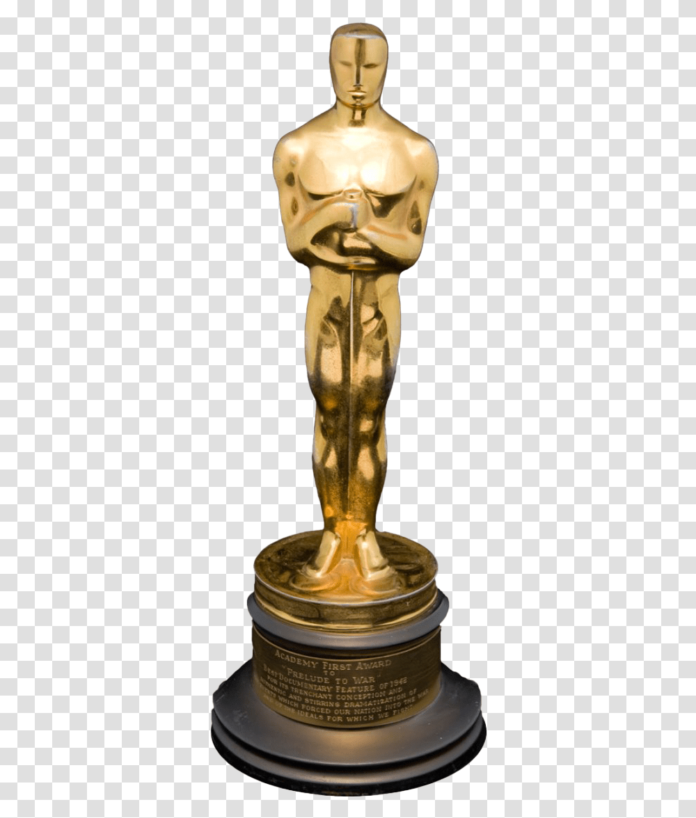 Oscar Statue Background, Sculpture, Figurine, Bronze Transparent Png