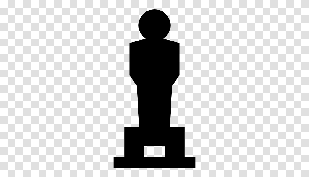 Oscar Statuette Icon, Silhouette, Person, Human, Stencil Transparent Png