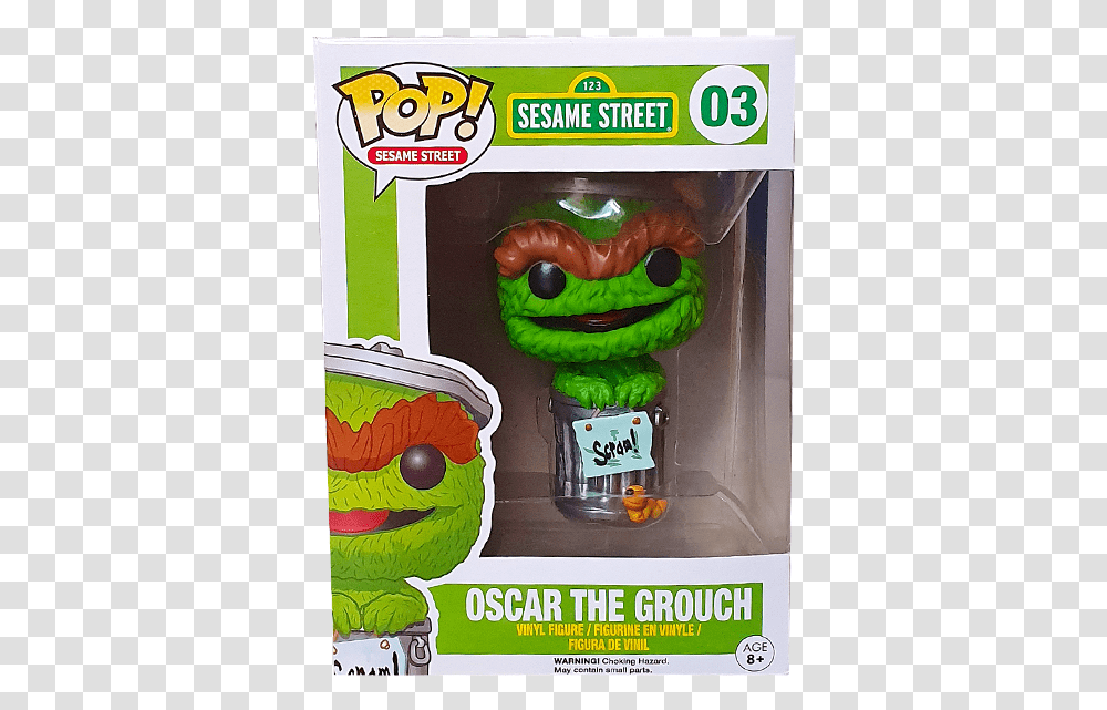 Oscar The Grouch Pop Figure, Toy, Food, Sweets, Confectionery Transparent Png