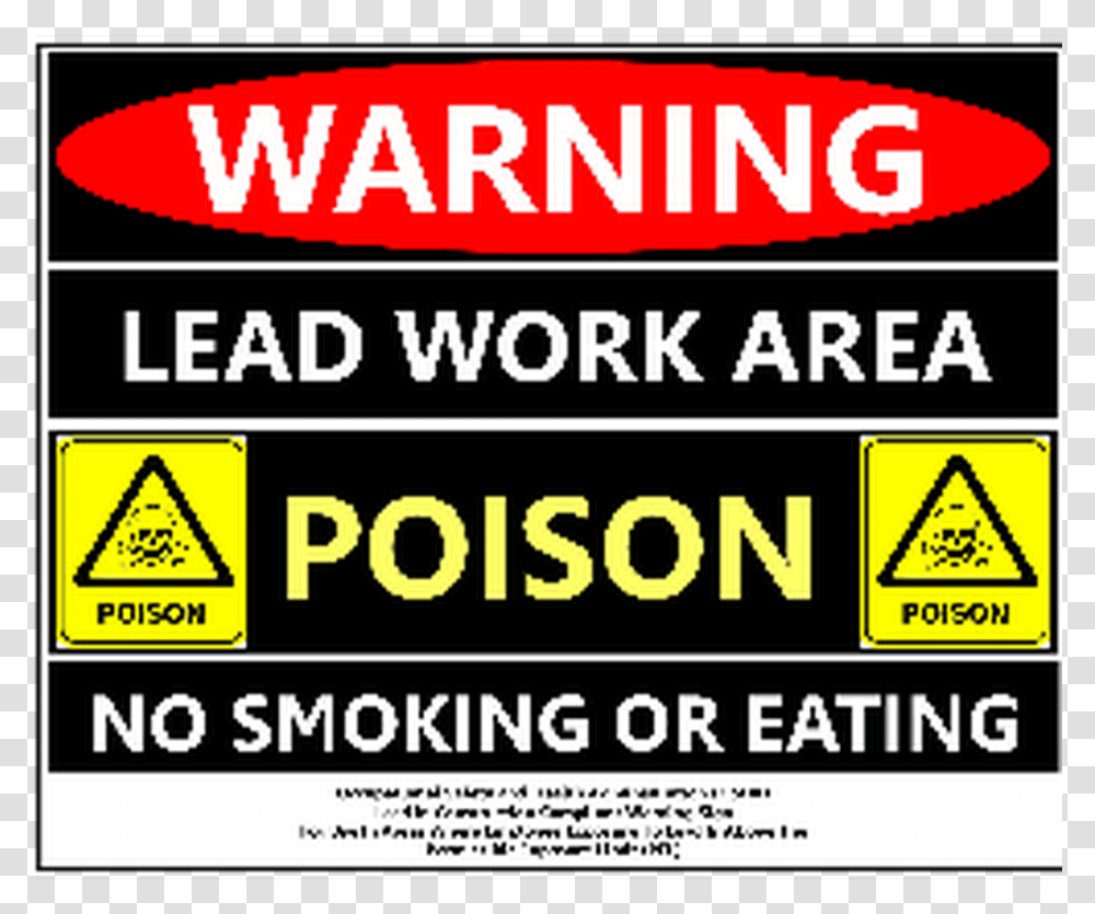 Osha Approved Lead Work Area Sign Triangle, Label, Paper, Advertisement Transparent Png