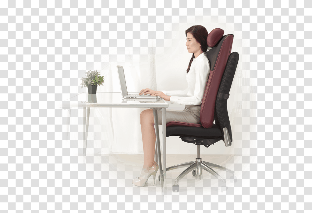 Osim Ujolly Back Massager Chair Ujolly Osim, Furniture, Sitting, Person, Table Transparent Png
