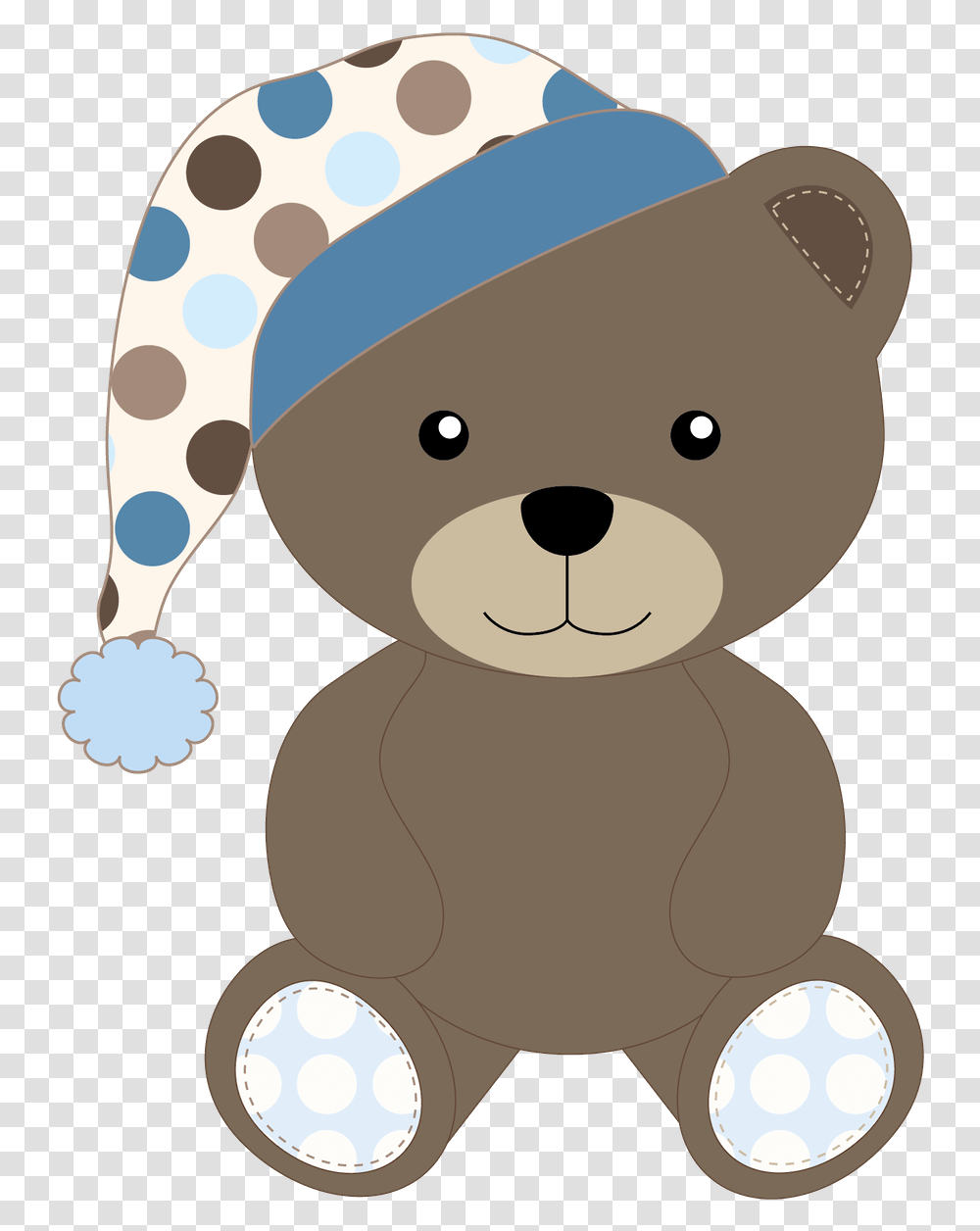 Ositos Teddy Bear With Nightcap Clip Art, Toy, Plush Transparent Png