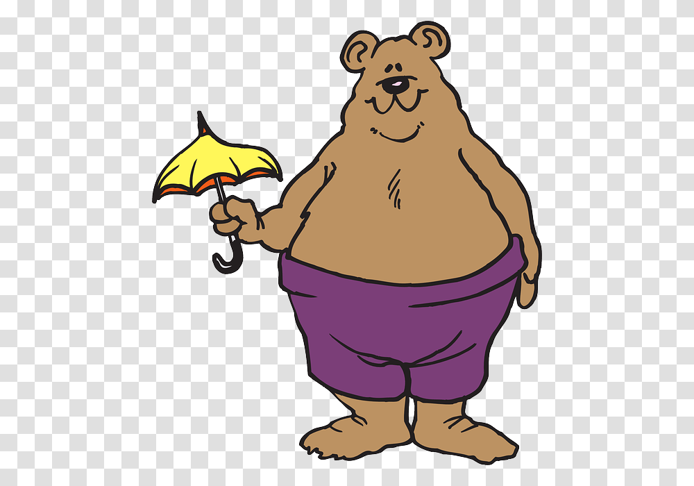 Oso Con Paraguas Clipart Download Bear With Small Umbrella, Apparel, Plant, Dog Transparent Png