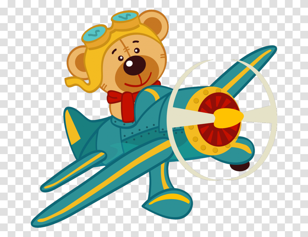 Oso En Avion Clipart Download Bear Airplane Clipart, Outdoors, Toy, Nature Transparent Png