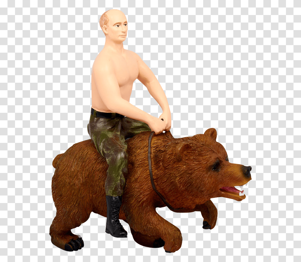 Oso Putin Putin Action Figure, Person, Mammal, Animal, Wood Transparent Png