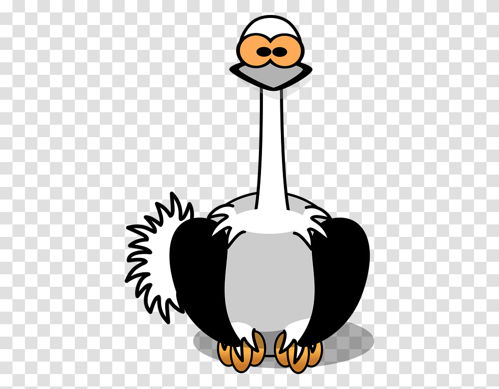 Ostrich Clipart African Bird, Stencil, Animal, Plant Transparent Png