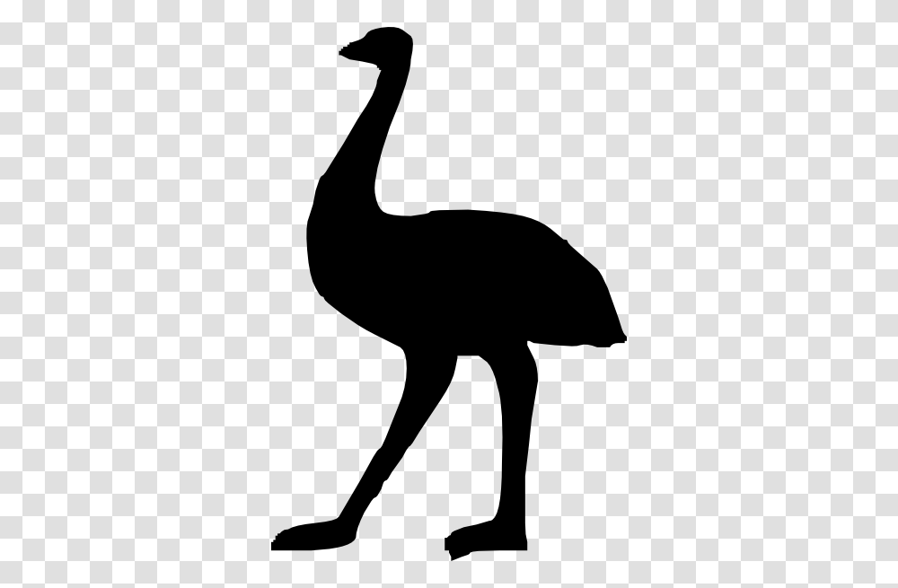 Ostrich Clipart Black And White Nice Clip Art, Silhouette, Animal, Stencil, Bird Transparent Png