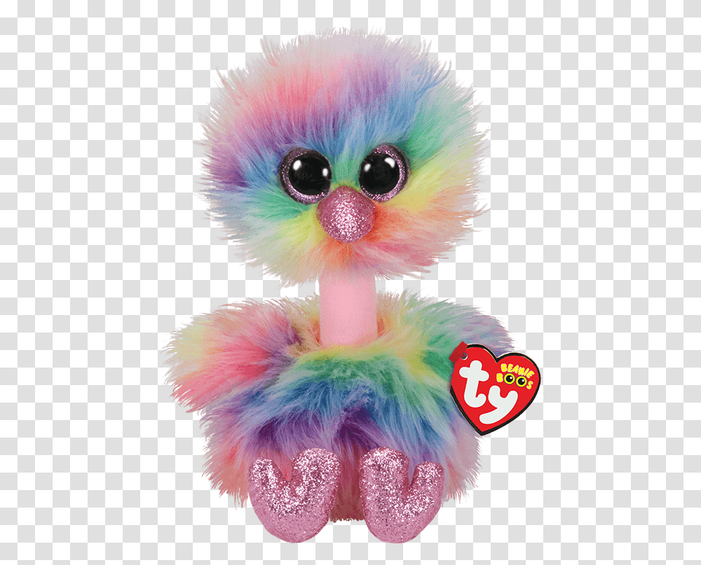 Ostrich Pastel Medium Asha Beanie Boos, Doll, Toy, Bird, Animal Transparent Png