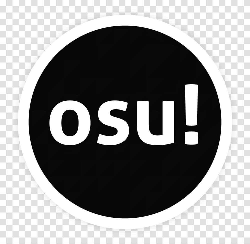 Osu Logo Black And White, Label, Number Transparent Png