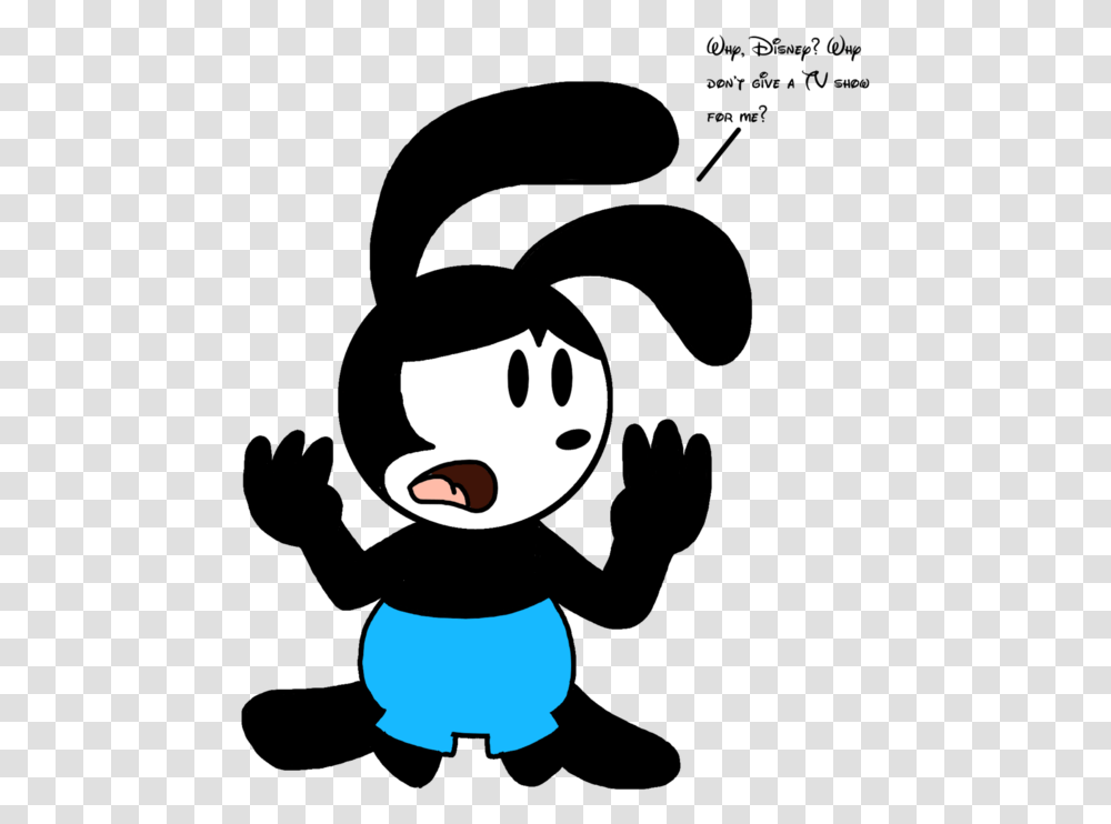 Oswald For Not Having A Tv Series Cartoon, Stencil, Animal Transparent Png