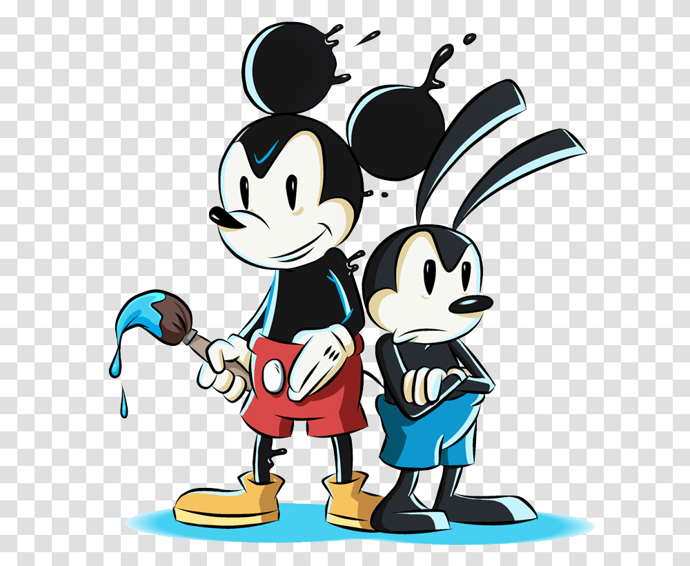 Oswald The Lucky Rabbit Clipart Angry Epic Mickey Mickey And Oswald, Performer, Cleaning Transparent Png
