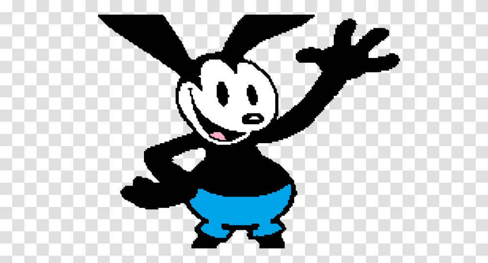 Oswald The Lucky Rabbit Clipart Art, Stencil Transparent Png