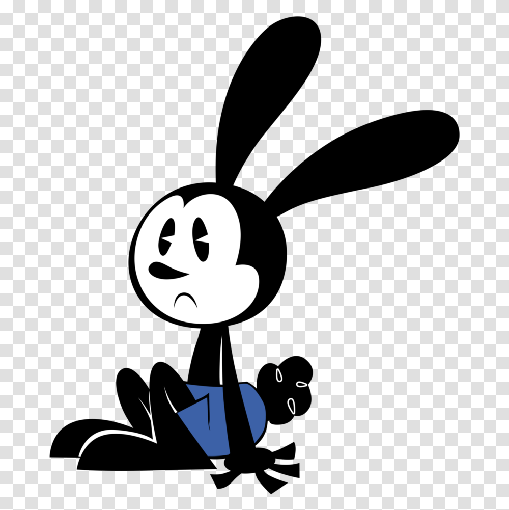 Oswald The Lucky Rabbit Clipart Famous Cartoon Oswald The Lucky Rabbit Mickey Shorts, Stencil, Label, Silhouette Transparent Png