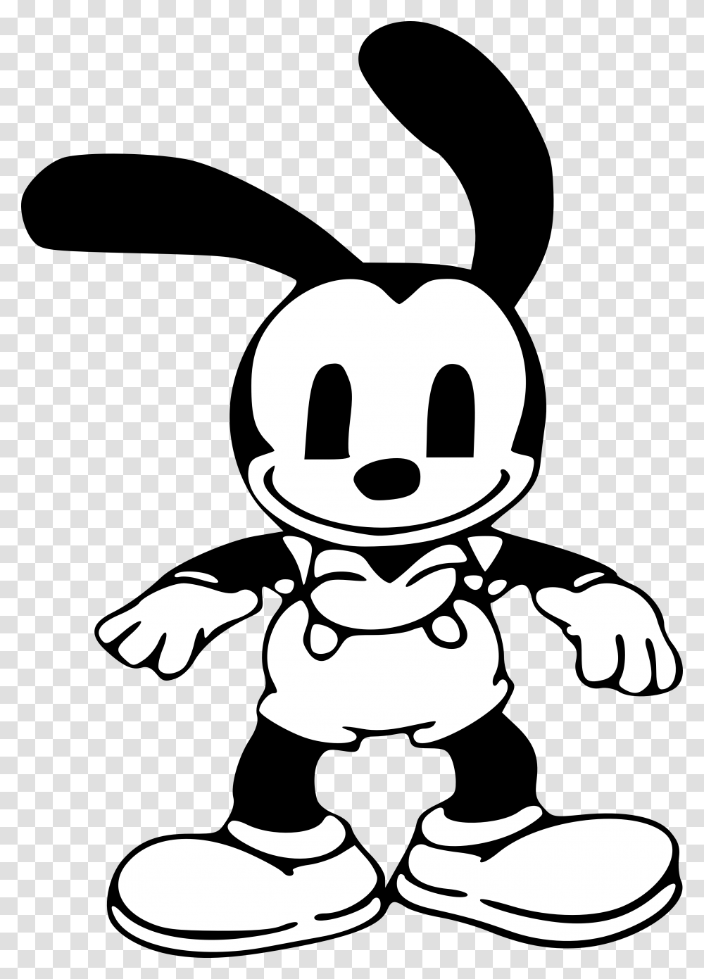 Oswald The Lucky Rabbit Images Free Download, Stencil, Mascot Transparent Png