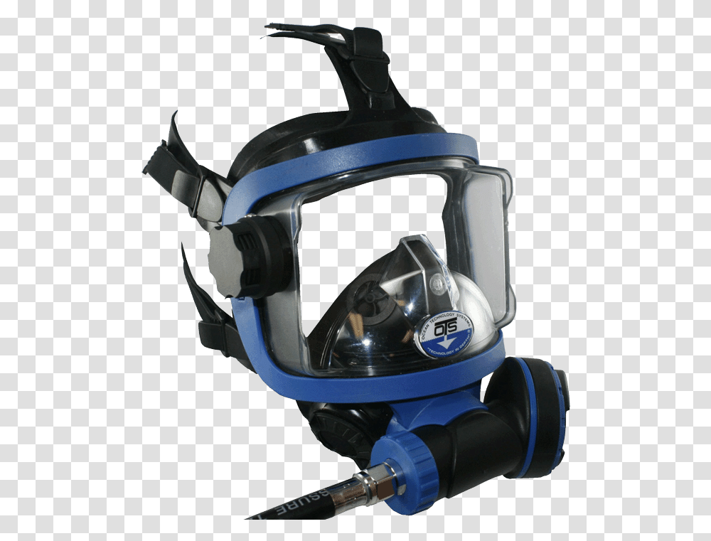 Ots Guardian Full Face Mask Full Face Diving Mask, Apparel, Helmet, Crash Helmet Transparent Png