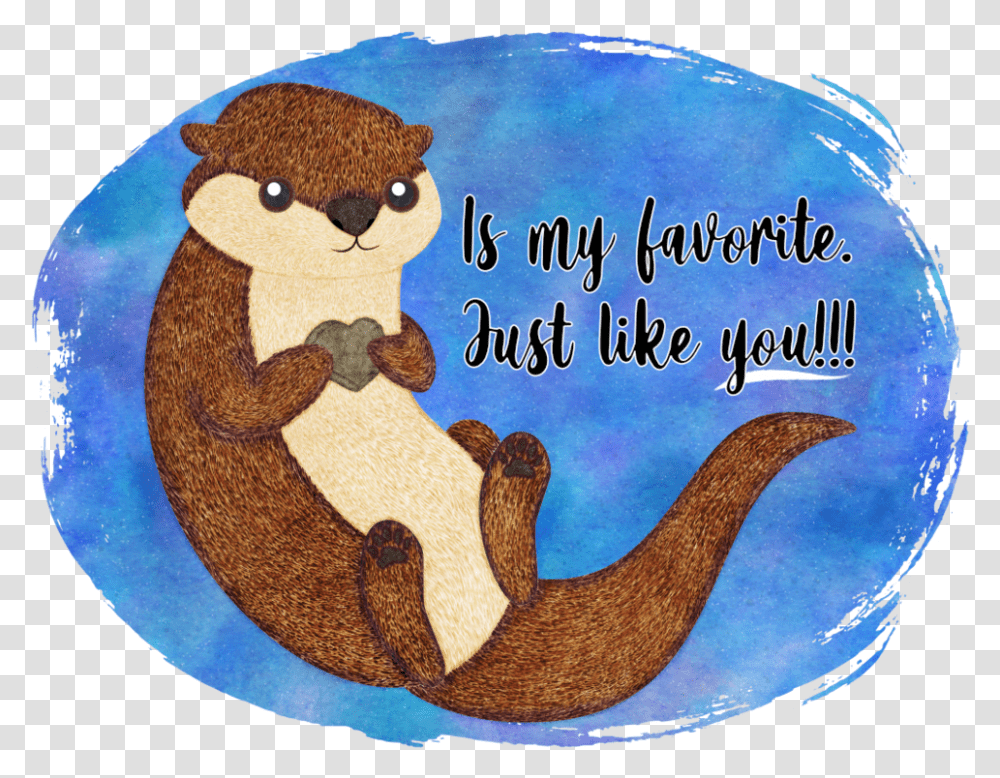 Otter And Favorite Heart Rock To Whom Would You Give Your Sea Otter, Animal, Mammal, Bird, Text Transparent Png