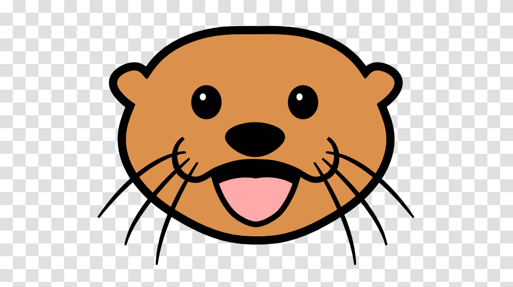 Otter Clipart Face, Label, Stencil, Sticker Transparent Png