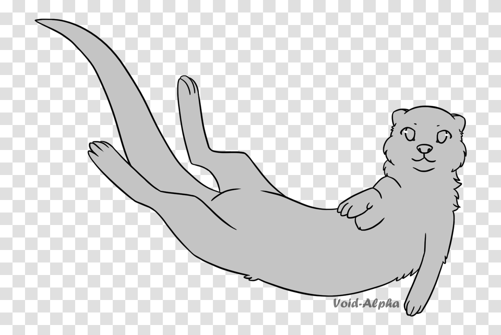 Otter Lineart Black And White Otter Lineart, Arm, Hand, Fitness, Working Out Transparent Png